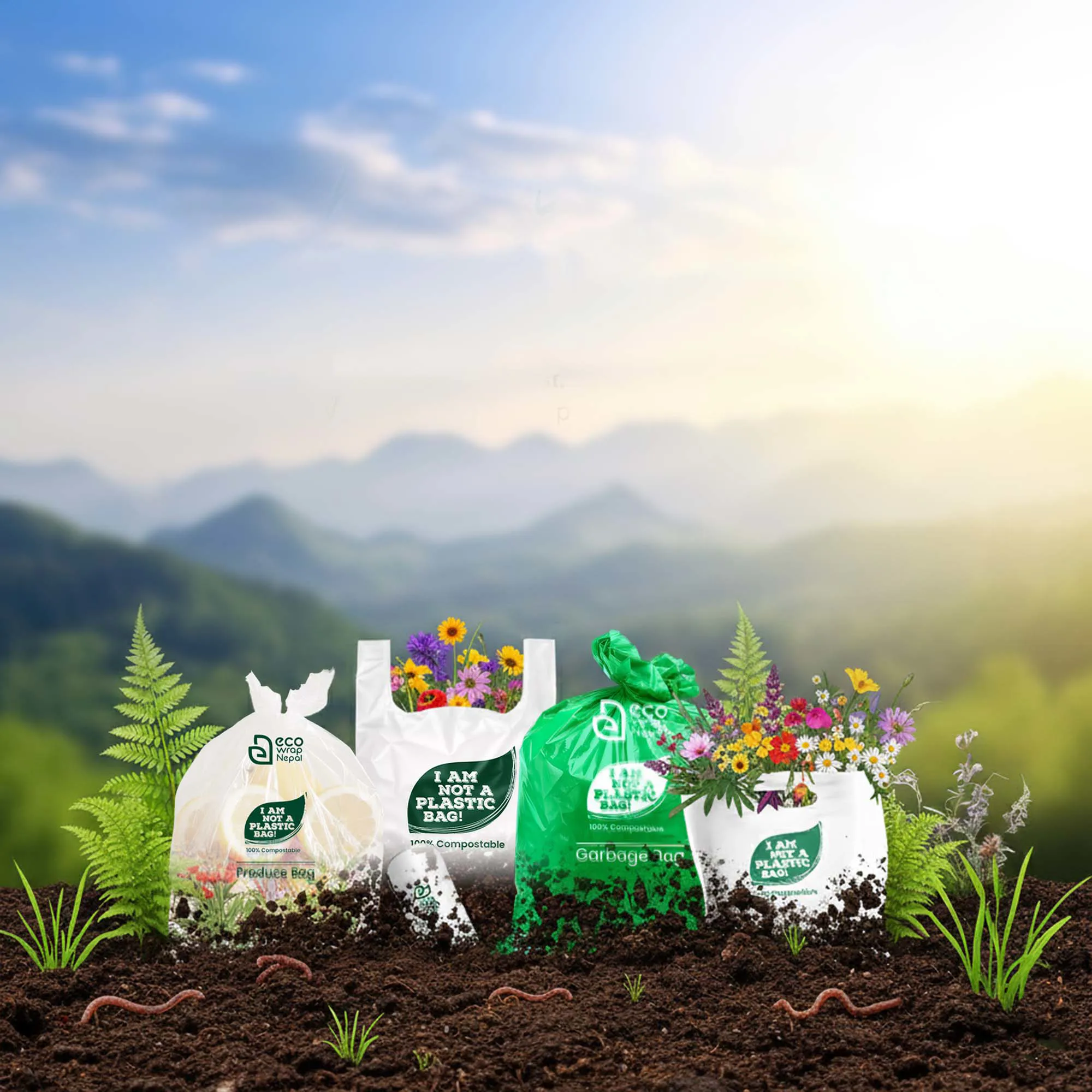 Compostable Degradable EcoFriendly Bags
